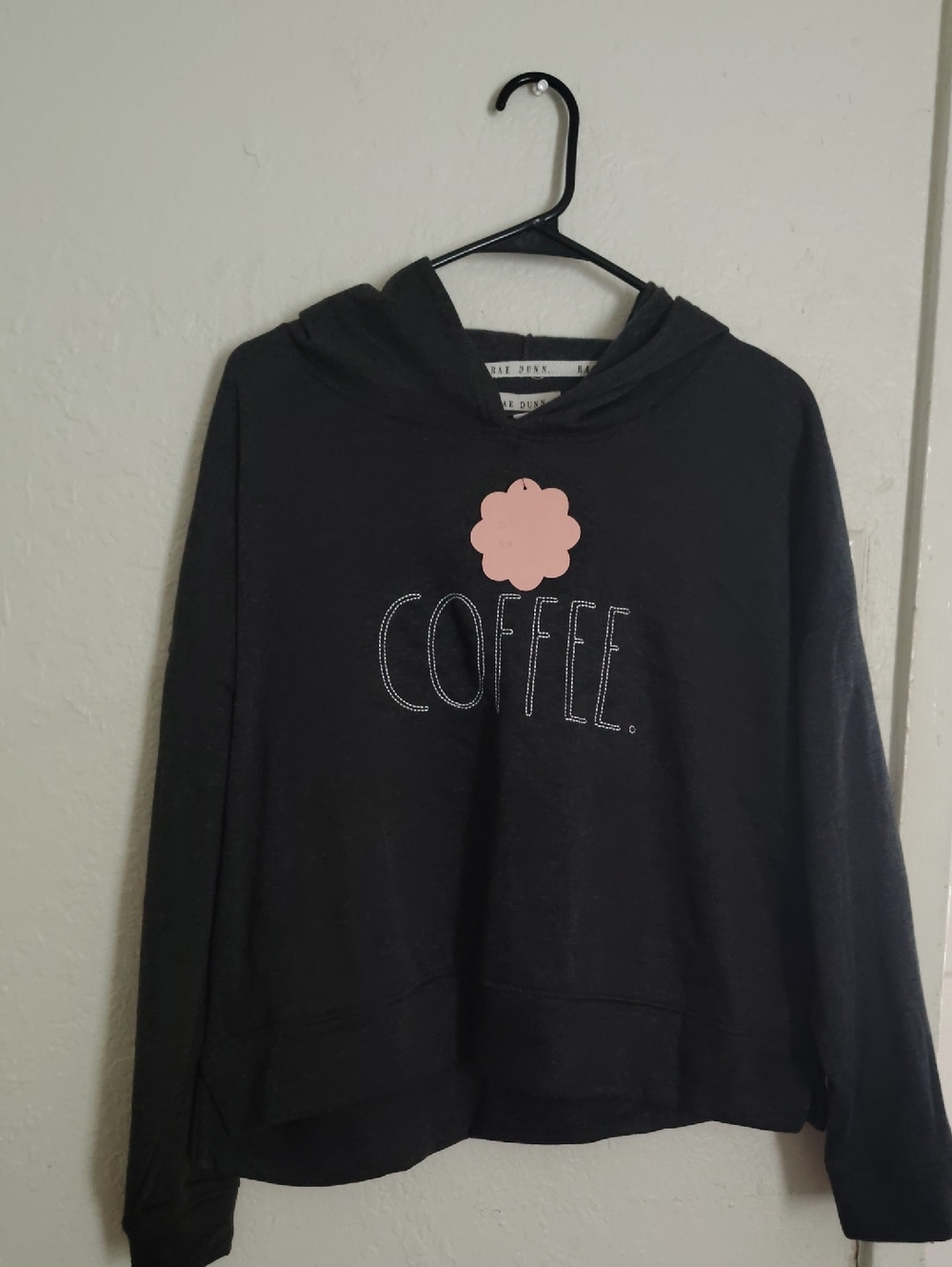 Coffee Graphic Black Hoodie - Women